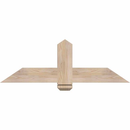 Ekena Millwork Eugene Smooth Timber Gable Bracket, Douglas Fir, 48"W x 16"H x 3 1/2"D x 5 1/2"F, 8/12 Pitch GBW048X16X0406EUG00SDF
